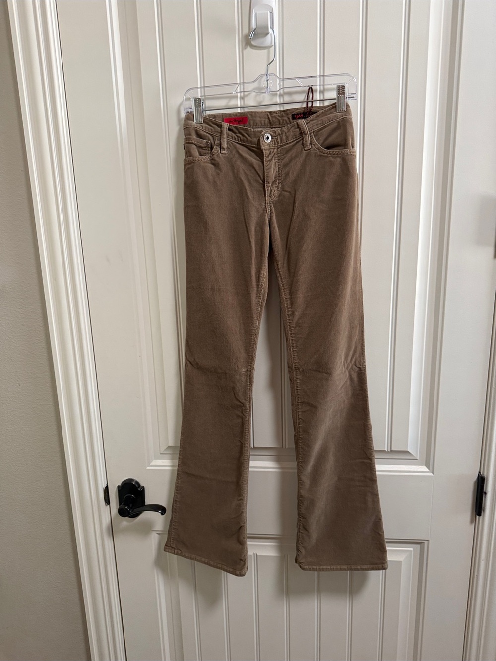 Ag Adriano Goldschmmied Tan Corduroy Flare Pants